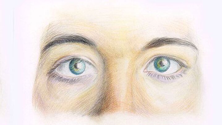 Pencils drawn on paper, eyebrows, eyebrows, nose